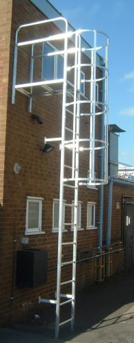ladder-with-cage-on-side-of-building