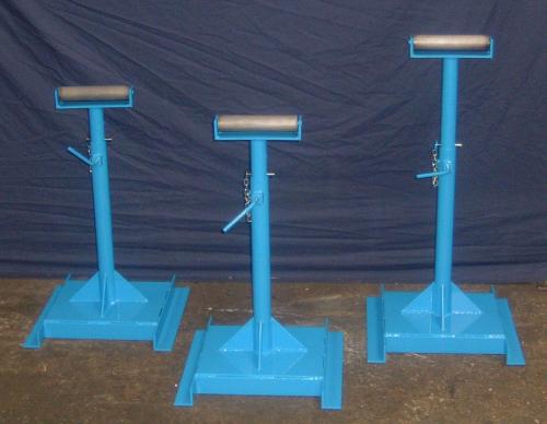 three-blue-metal-stands